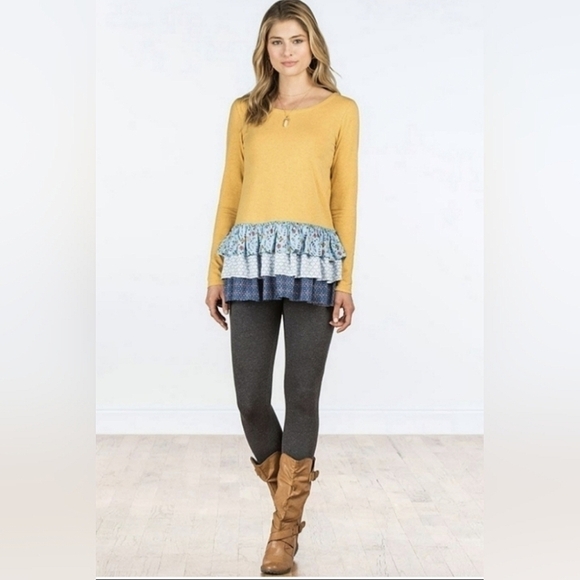 NWT Matilda Jane Weekend Vibe Teired Ruffle Top Size M - Picture 1 of 10